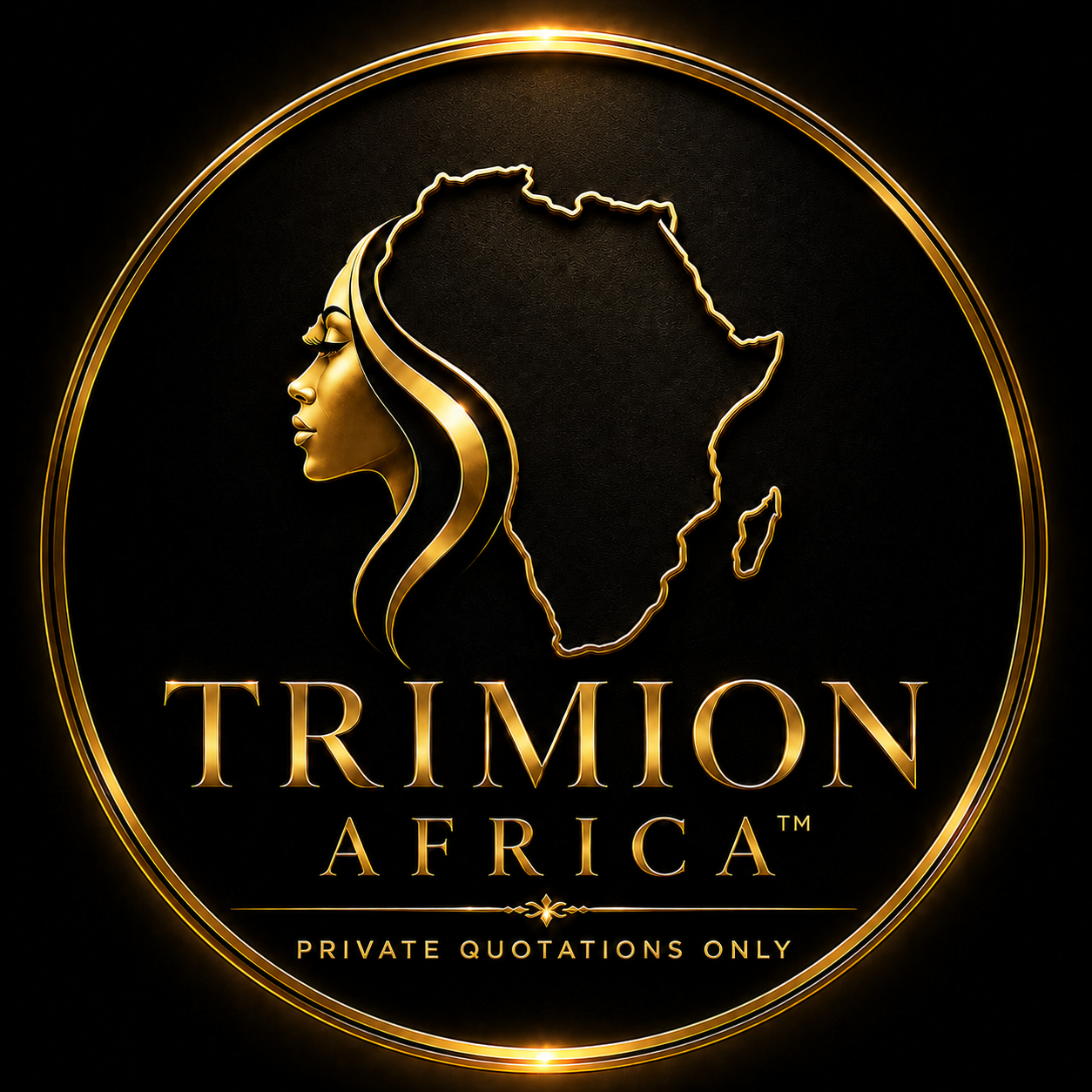 TRIMION AFRICA premium black and gold emblem